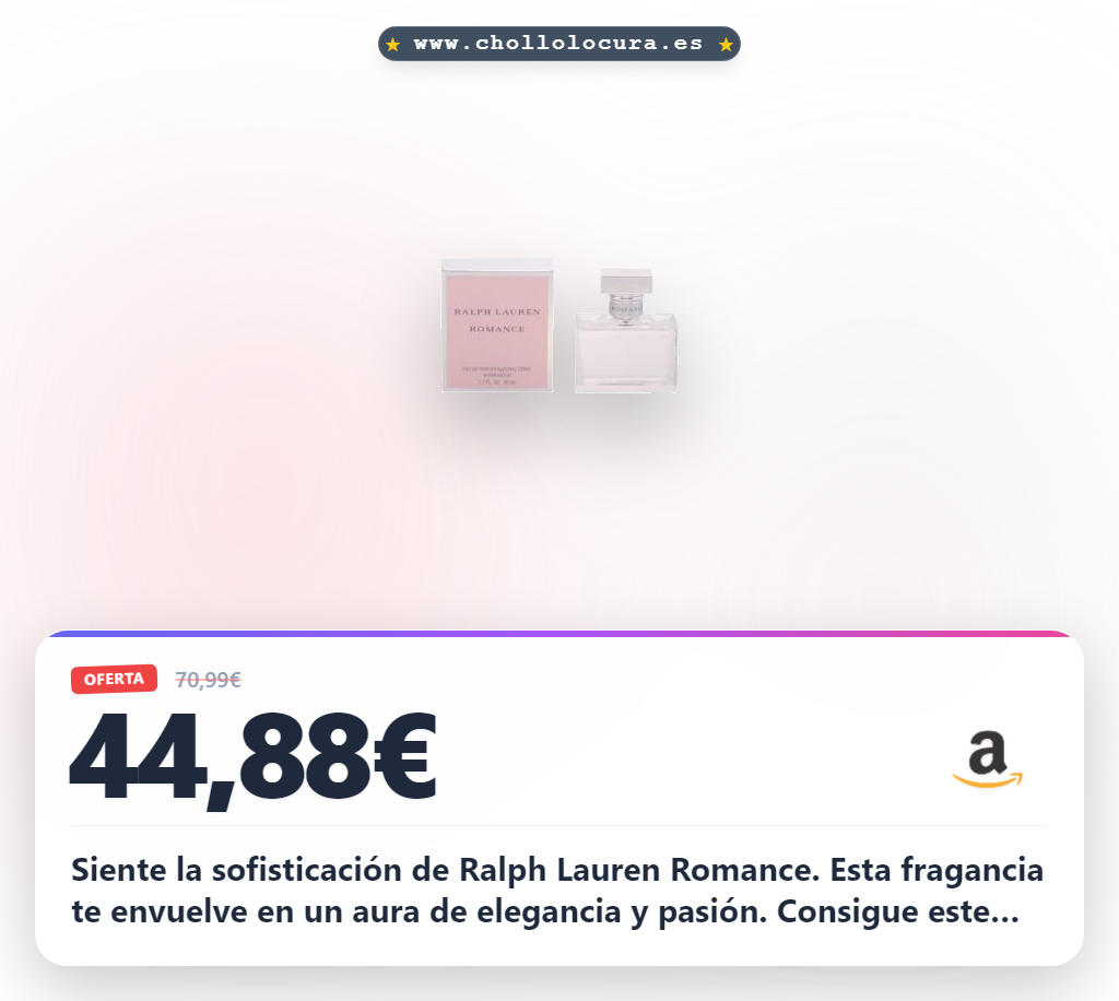 Aprovecha el Perfume Mujer Romance Ralph Lauren EDP: fragancia sofisticada al mejor precio en oferta