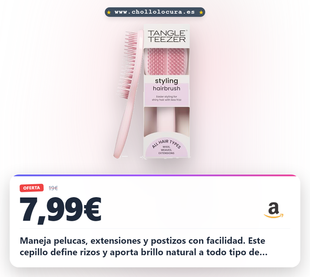 Aprovecha el cepillo Tangle Teezer Styler para dar volumen y brillo a pelucas y extensiones al mejor precio