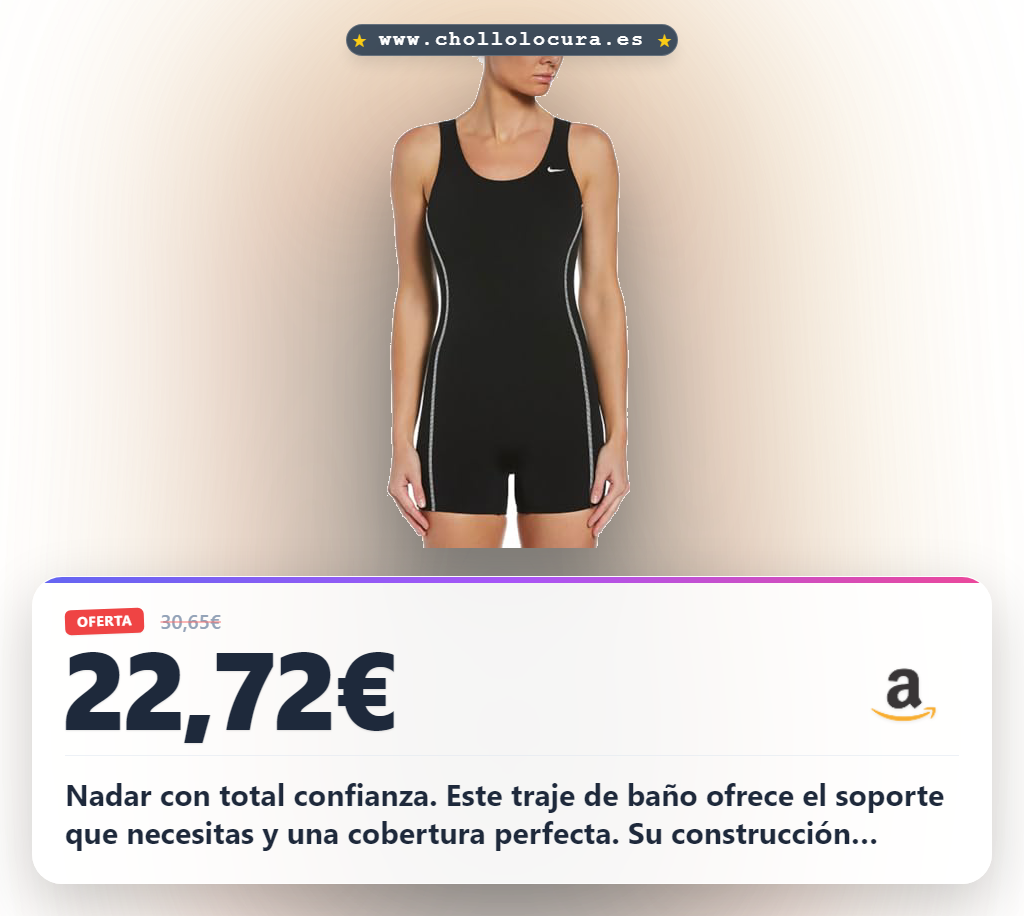 Logra el soporte y la modestia con el traje de baño NIKE Legsuit resistente al cloro a precio de chollo