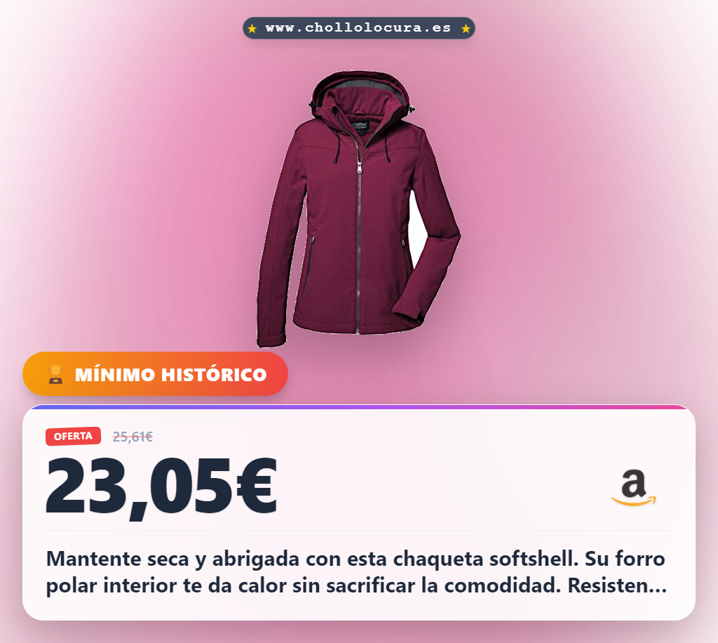 Encuentra la chaqueta softshell para mujer killtec con forro polar y protección al agua 10000mm a precio de chollo