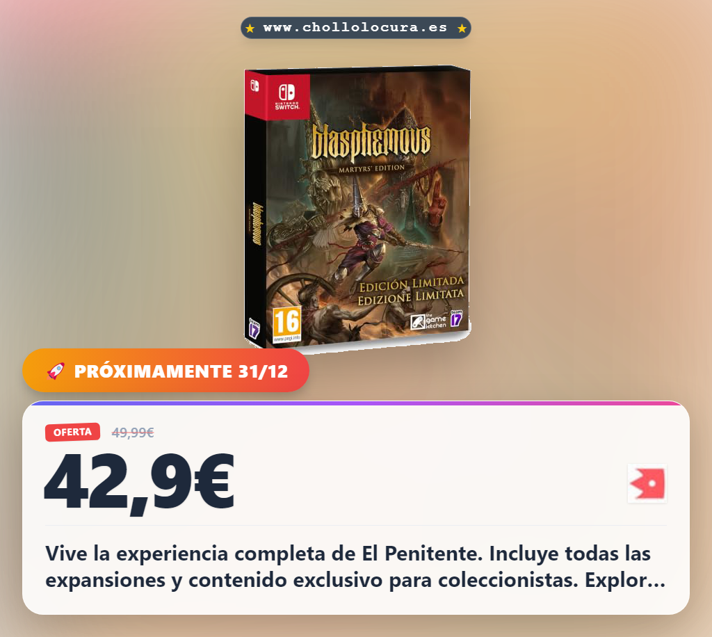 Aprovecha la edición limitada Blasphemous: Martyrs’ Edition para Nintendo Switch con contenido exclusivo