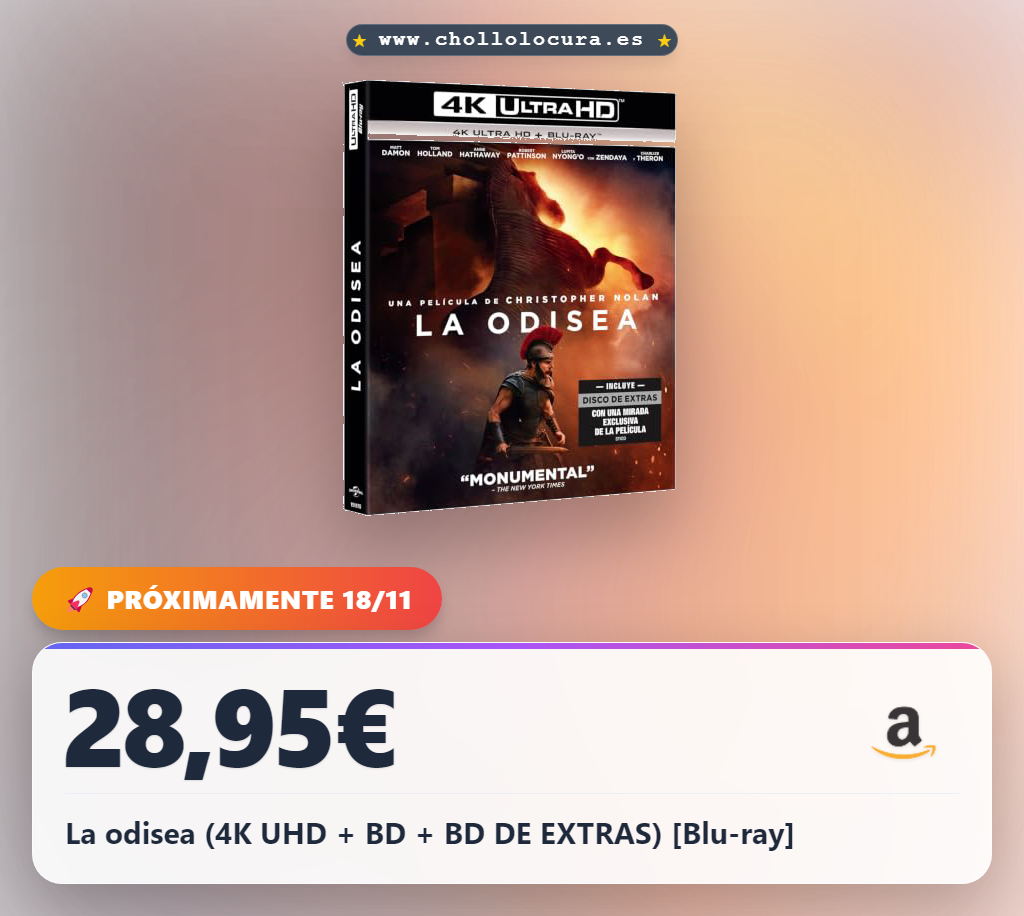 La odisea (4K UHD + BD + BD DE EXTRAS) [Blu-ray]