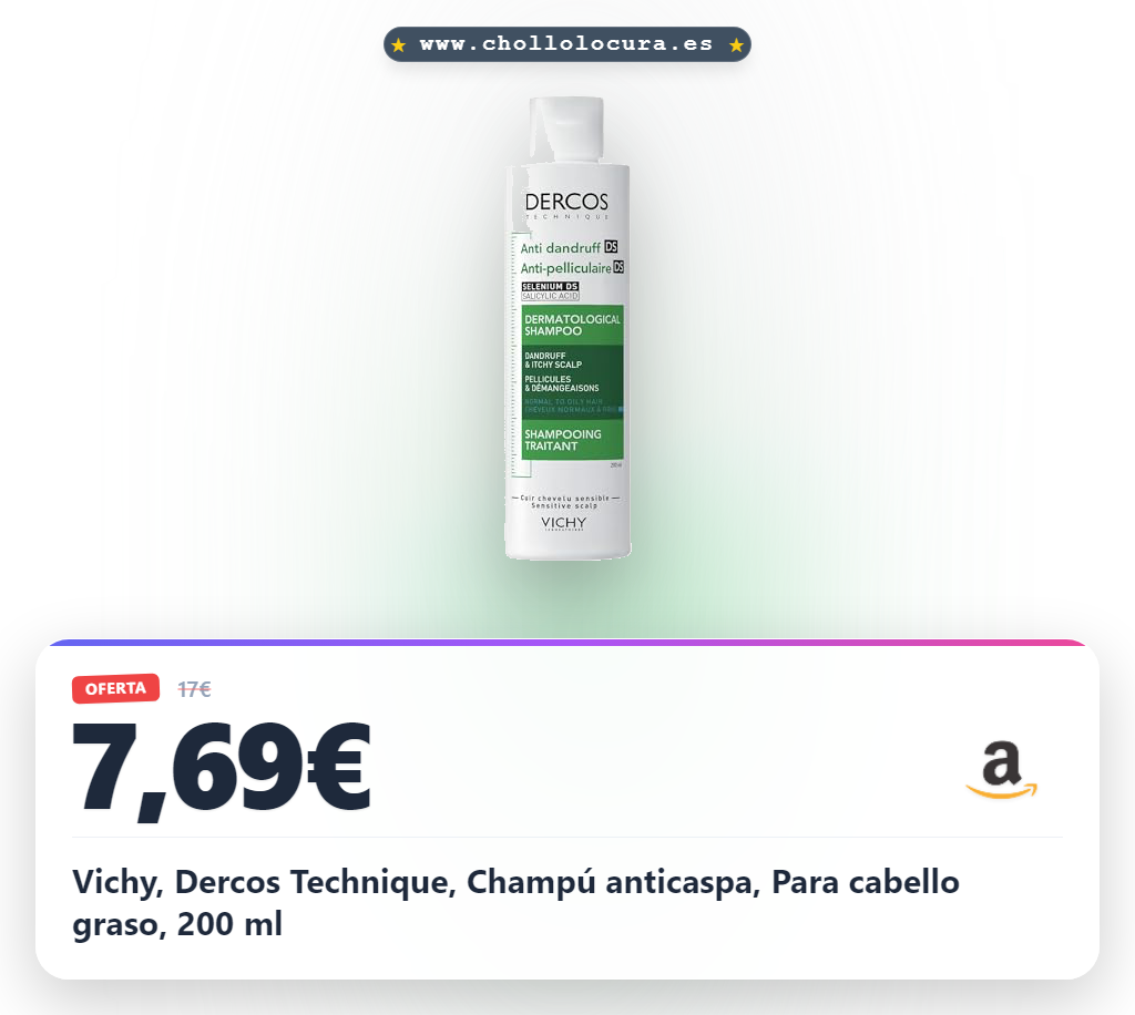 Vichy, Dercos Technique, Champú anticaspa, Para cabello graso, 200 ml