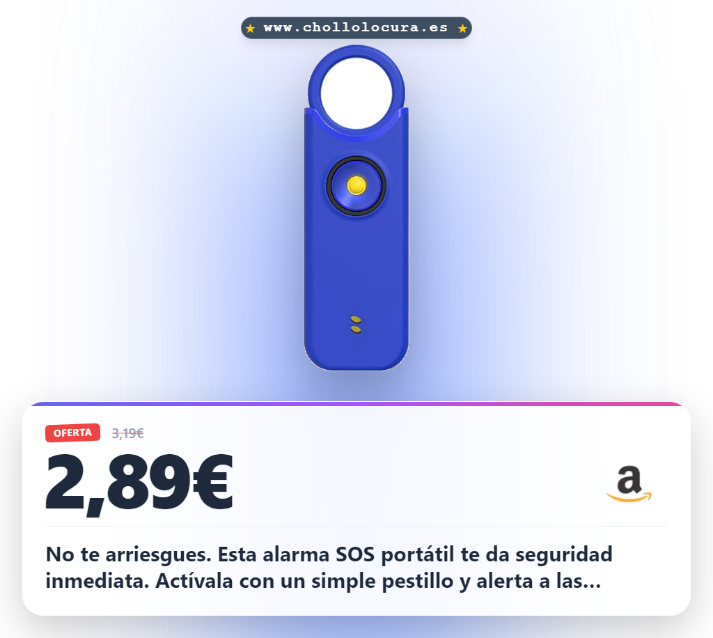 Logra la tranquilidad con alarma personal SOS portátil: defensa, LED y vibración al mejor precio