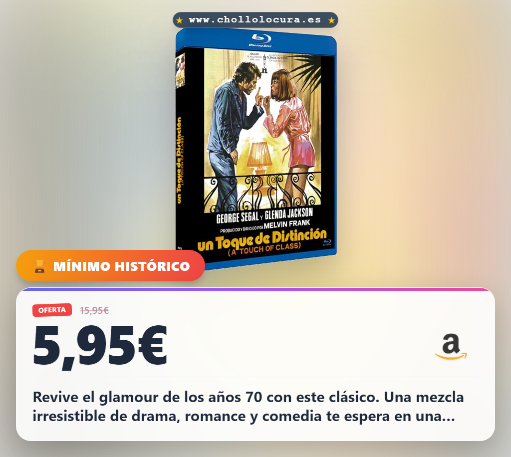 Descubre el glamour de los 70 con Un Toque de Distinción en Blu-ray BD25. Revive el drama y la comedia.