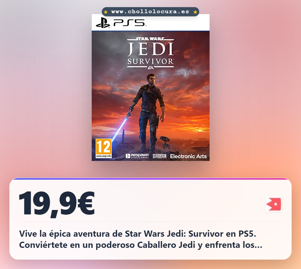Aprovecha Star Wars Jedi Survivor para PS5 y descubre tu destino como Jedi al mejor precio en oferta