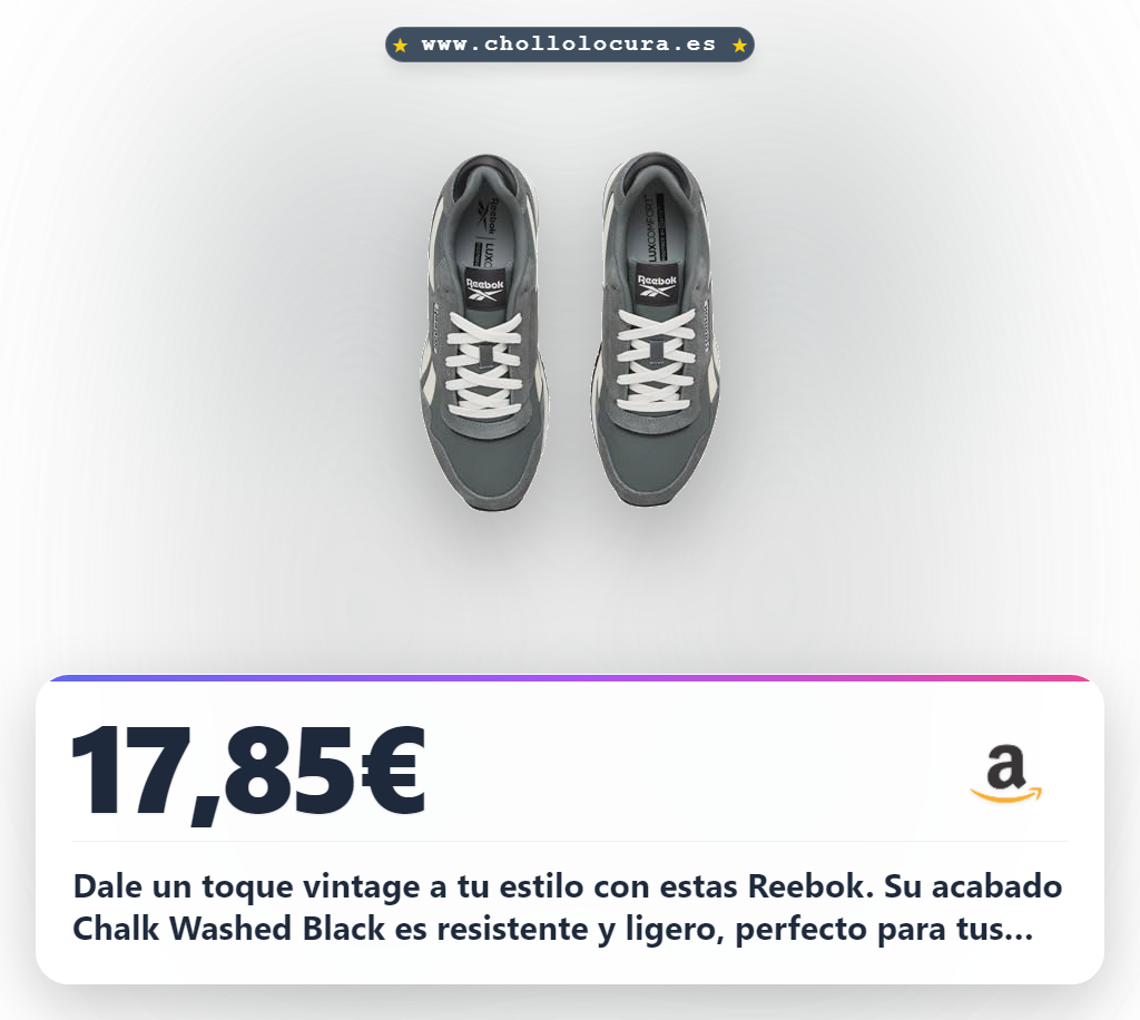 Encuentra las zapatillas Reebok para hombre Dark Fog Vintage en oferta: diseño resistente y máxima comodidad