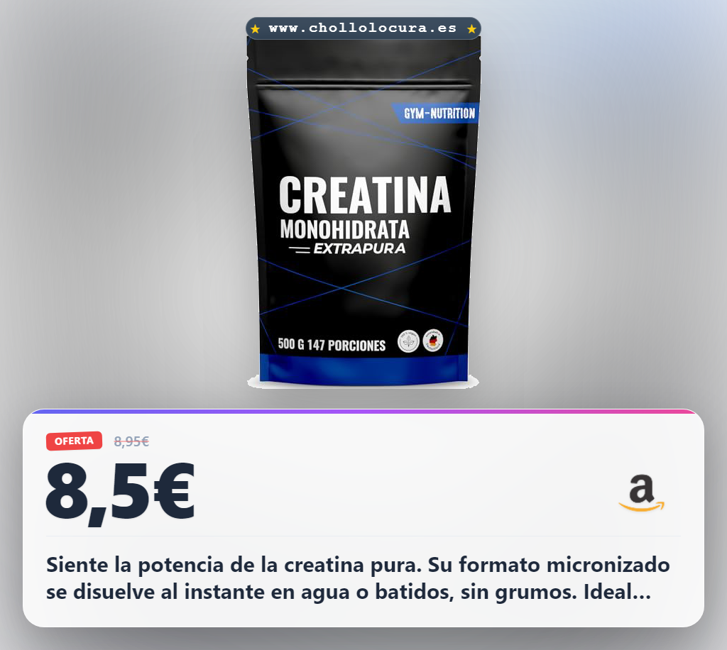 Consigue creatina monohidratada extrapura 500g micronizada y vegana para tu entrenamiento al mejor precio