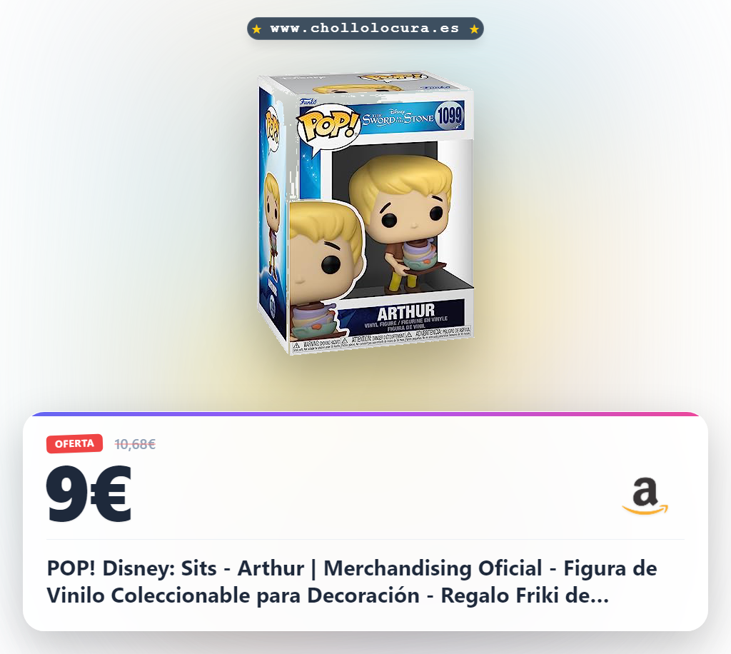 POP! Disney: Sits - Arthur | Merchandising Oficial - Figura de Vinilo Coleccionable para Decoración - Regalo Friki de Cumpleaños