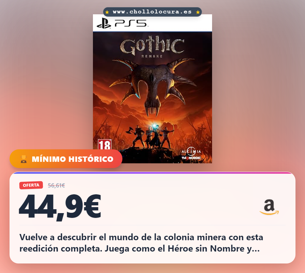 Consigue Gothic PS5 la reedición completa con sistema de combate moderno al mejor precio