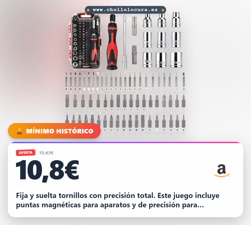 Consigue el juego de destornillador magnético y carraca de 73 piezas para electrónica y hogar al mejor precio