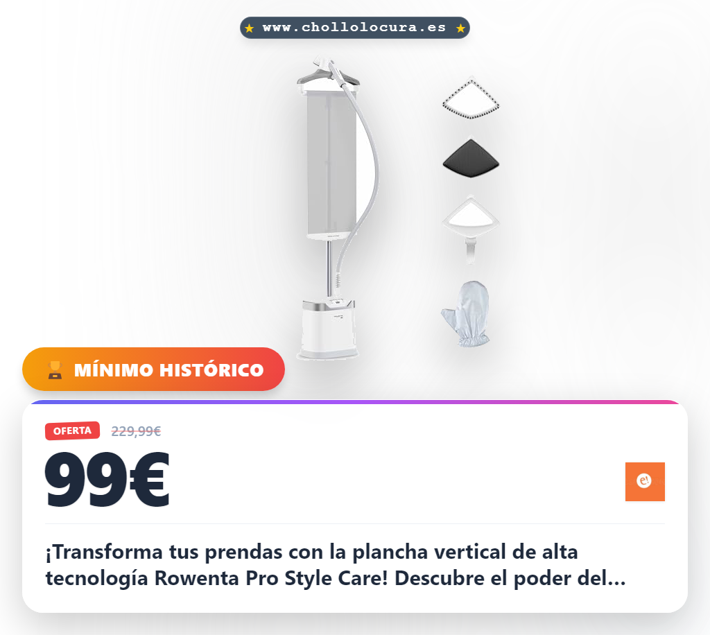 Planchado Vertical de Alto Rendimiento con Vapor Potente