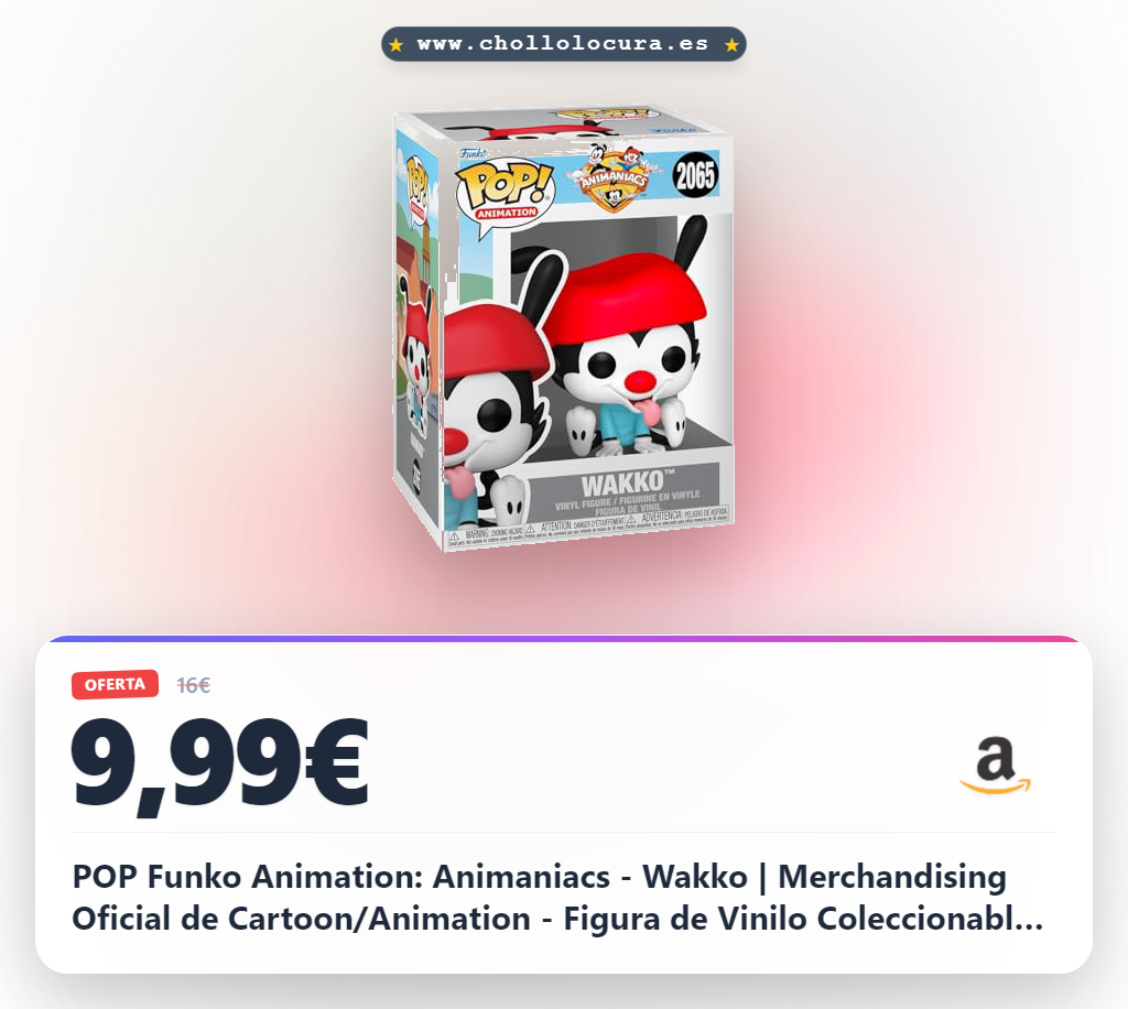 POP Funko Animation: Animaniacs - Wakko | Merchandising Oficial de Cartoon/Animation - Figura de Vinilo Coleccionable para Decoración - Regalo Friki de Cumpleaños