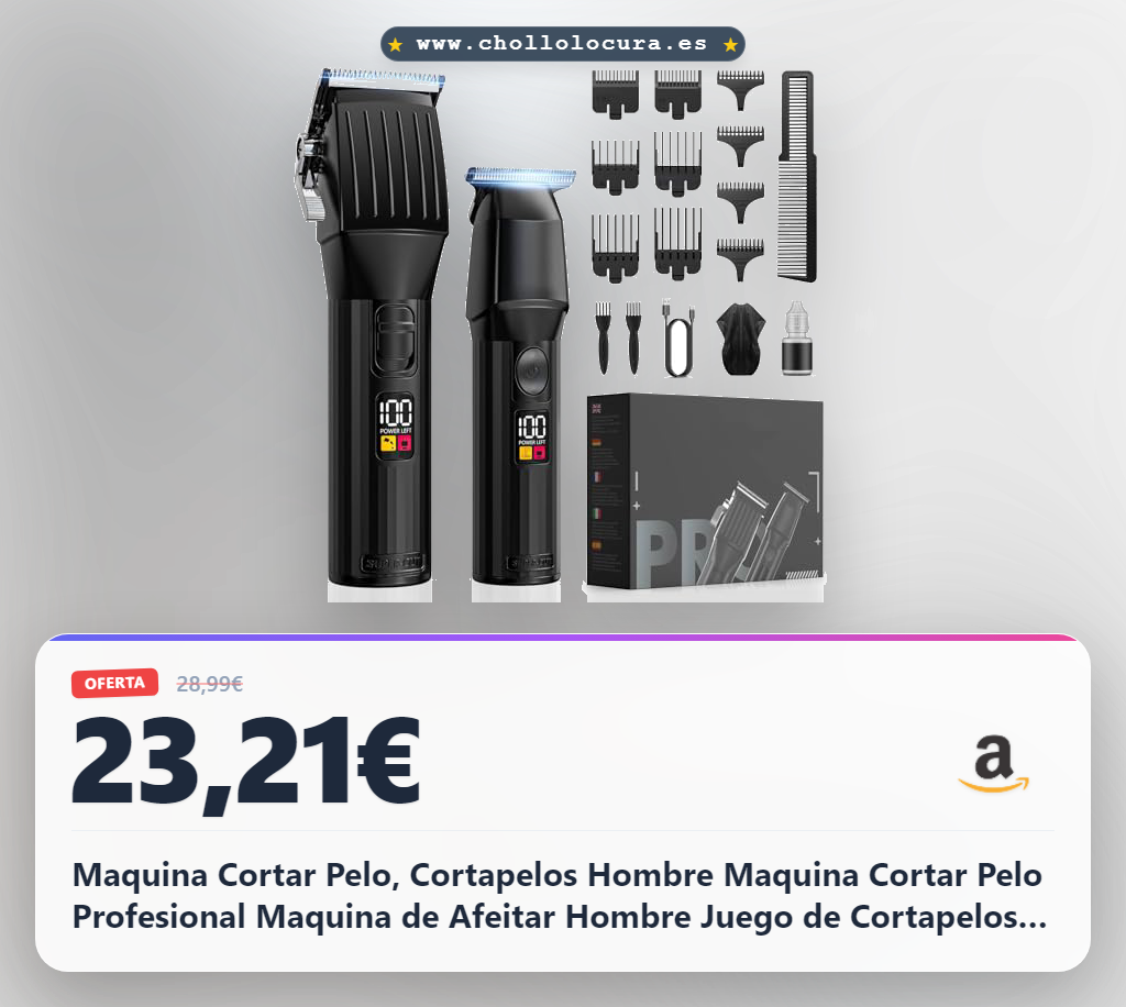 Maquina Cortar Pelo, Cortapelos Hombre Maquina Cortar Pelo Profesional Maquina de Afeitar Hombre Juego de Cortapelos Para Hombre Recortadora de Barba Maquina Afeitar Regalos Para Hombres