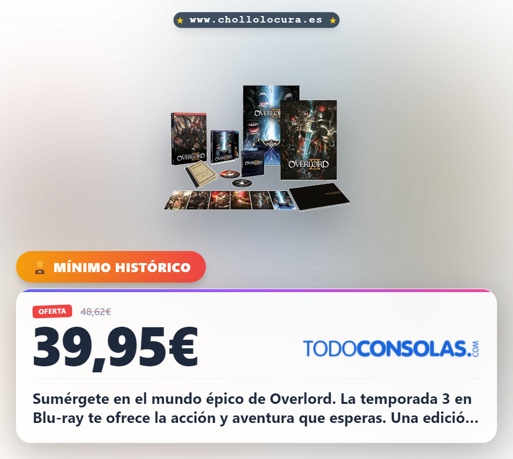 Consigue Overlord Temporada 3 en Blu-ray. Acción y aventura japonesa.