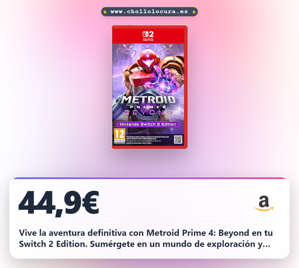 Aprovecha Metroid Prime 4: Beyond para Nintendo Switch 2 Edition en oferta histórica