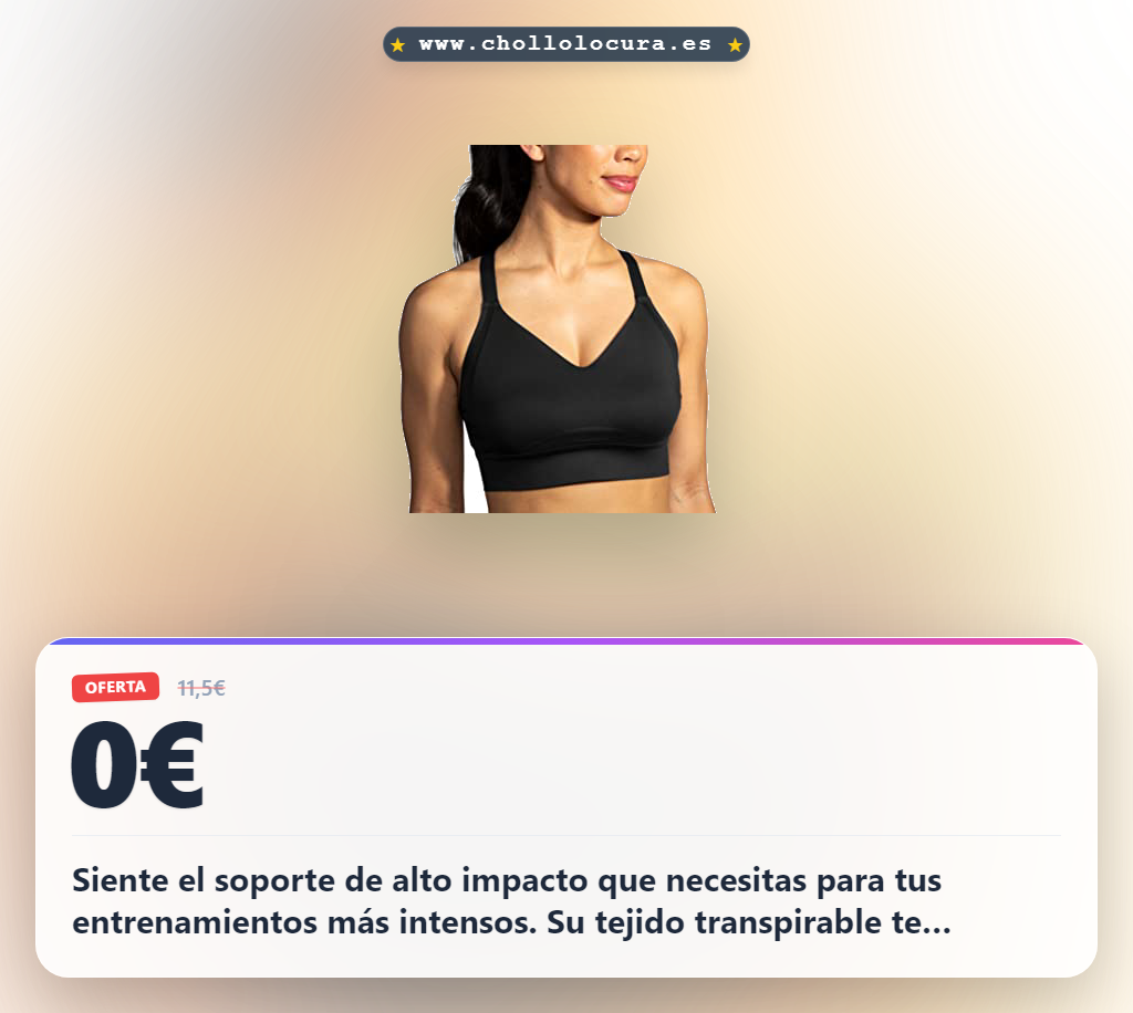Aprovecha este soporte de alto impacto Brooks Drive Interlace Run Bra mujer negro en oferta histórica para tu entrenamiento.