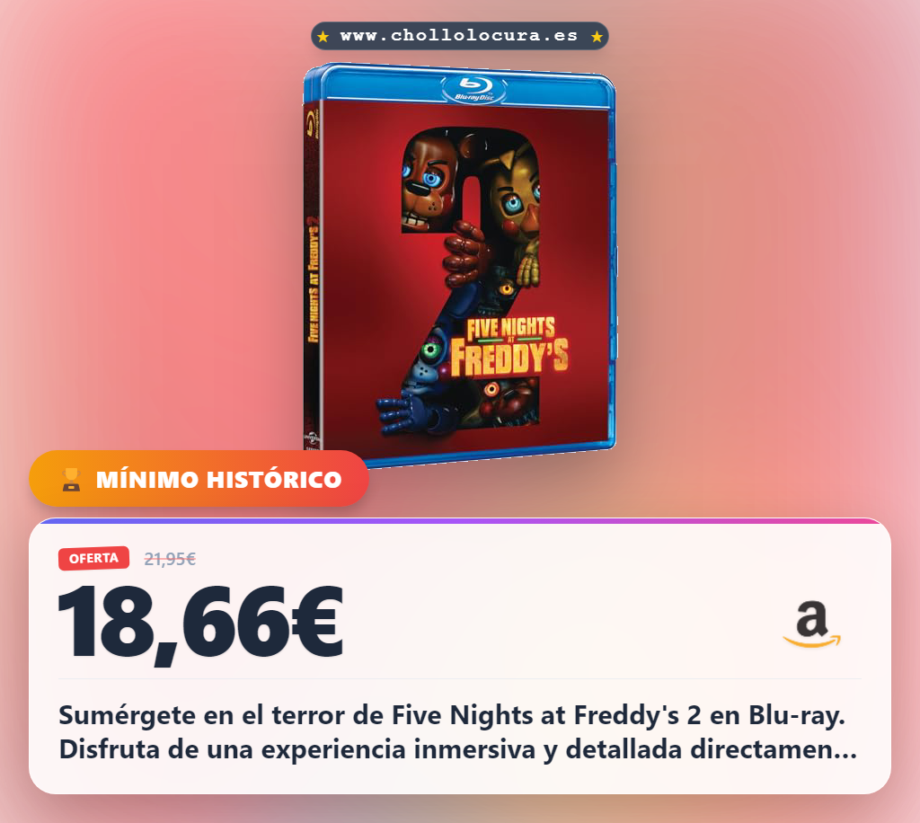 Disfruta Five Nights at Freddy's 2 en Blu-ray en oferta histórica para jugar en casa