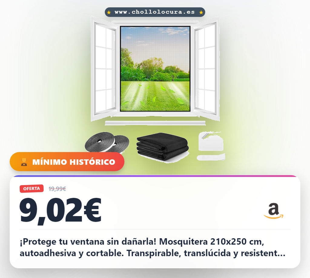 Mosquitera para Ventana 2 Set - 210 x 250 CM - NEGRO, No es Necesario Taladrar, CON Cúter, Adhesivo, Se Puede Cortable DIY