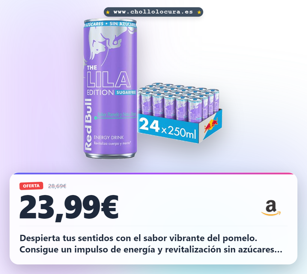 Aprovecha Red Bull sabor Pomelo sin azúcar en 24 latas al mejor precio