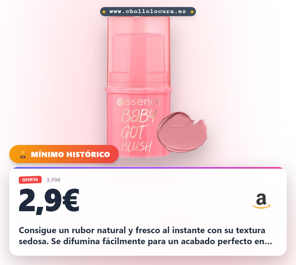 Consigue el colorete Essence Baby Got Blush Tickle Me Pink larga duración con textura sedosa al mejor precio