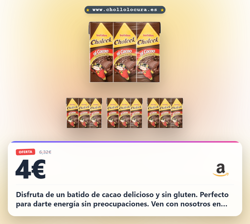 Obtén el batido de cacao slim sin gluten en oferta al mejor precio del año para refrescarte hoy.