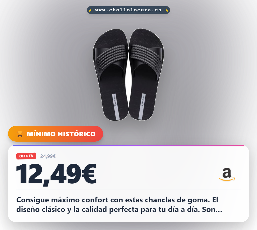 Consigue chanclas de goma Ipanema talla 39 para mujer en oferta: el mejor precio del momento