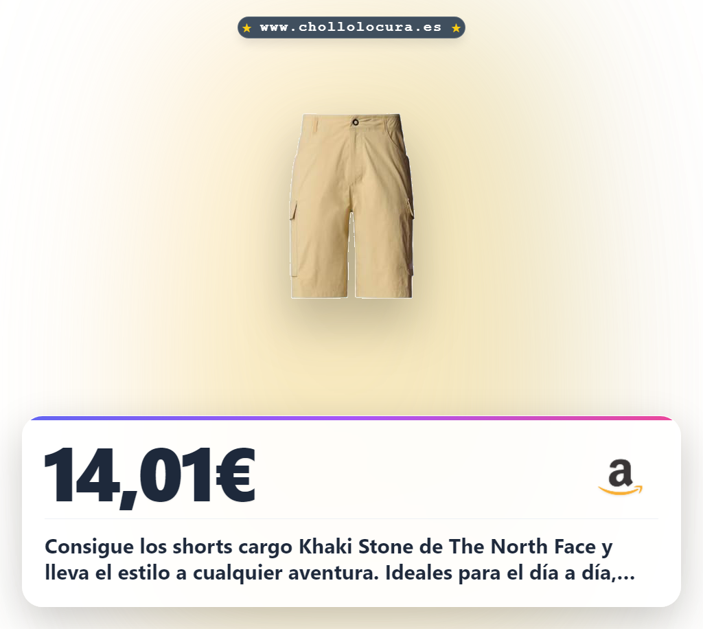 Logra llevarte los pantalones cortos cargo de mujer The North Face NF0A8BGJLK5 en color Khaki Stone al mejor precio