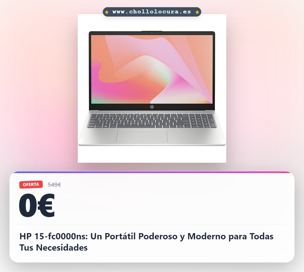 HP 15-fc0000ns: Un Portátil Poderoso y Moderno para Todas Tus Necesidades