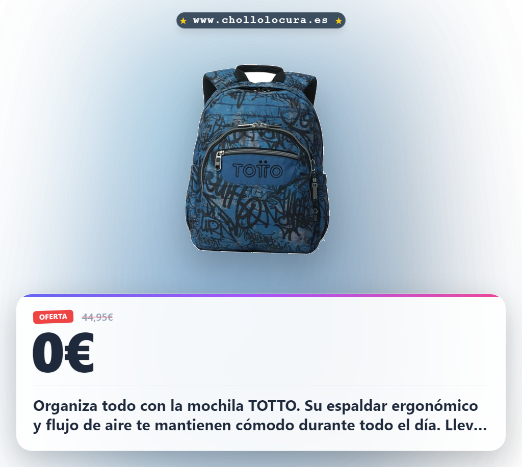 Organiza todo con la mochila TOTTO. Su espaldar ergonómico y flujo de aire te mantienen cómodo durante todo el día. Lleva tu portátil y botella con seguridad en sus bolsillos prácticos. Resistente, duradera y con estilo urbano para cada aventura.