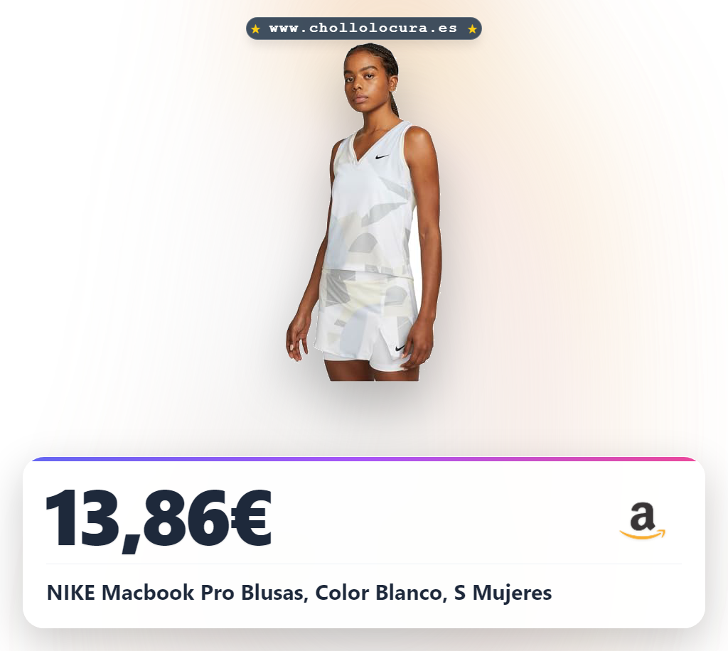 NIKE Macbook Pro Blusas, Color Blanco, S Mujeres