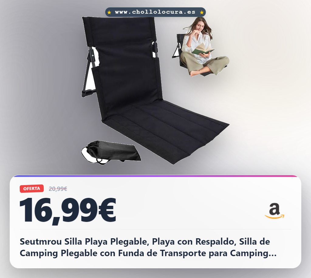 Aprovecha la silla de playa y camping Seutmrou plegable impermeable para jardín y senderismo al mejor precio