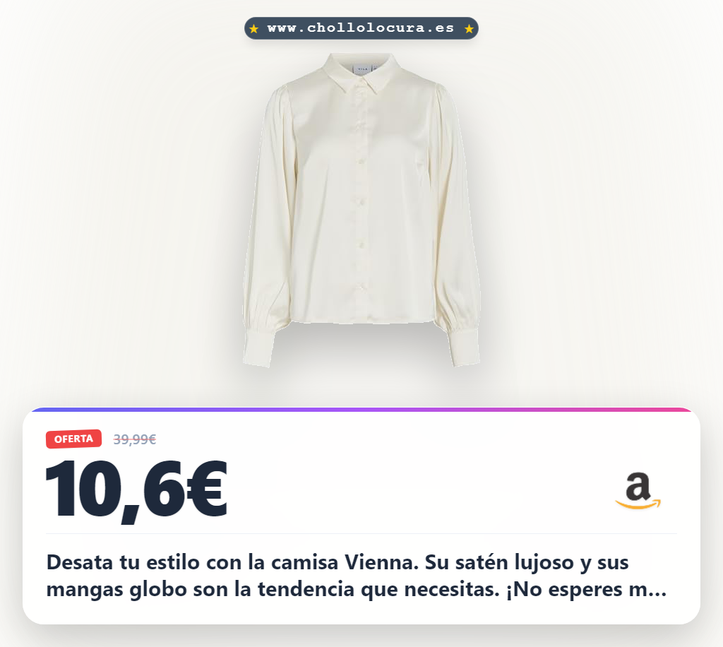 Obtén la Camisa femenina Vienna de manga larga y satén con mangas abullonadas al mejor precio