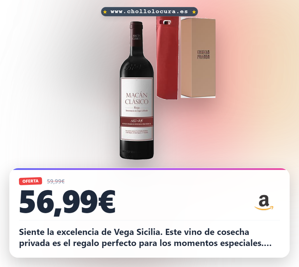 Compra el vino Macan Clásico de Vega Sicilia para regalar en tu cosecha privada en oferta histórica