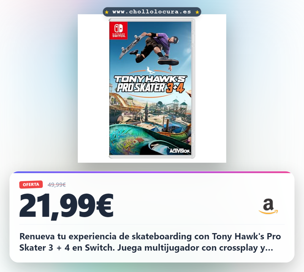 Aprovecha Tony Hawk's Pro Skater 3 + 4 en Nintendo Switch: renueva tu experiencia con nuevos trucos y crossplay