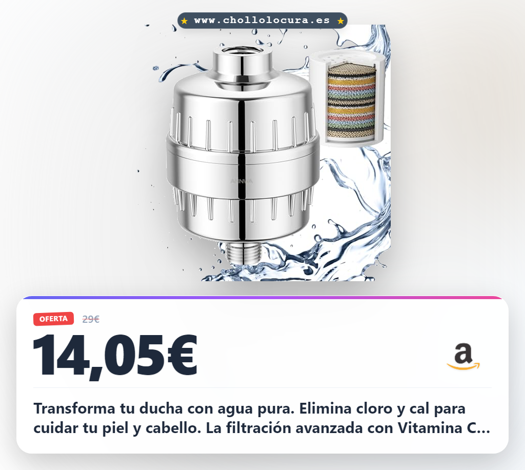 Consigue el filtro de ducha universal 15 etapas con Vitamina C para agua pura y cuidado de la piel al mejor precio