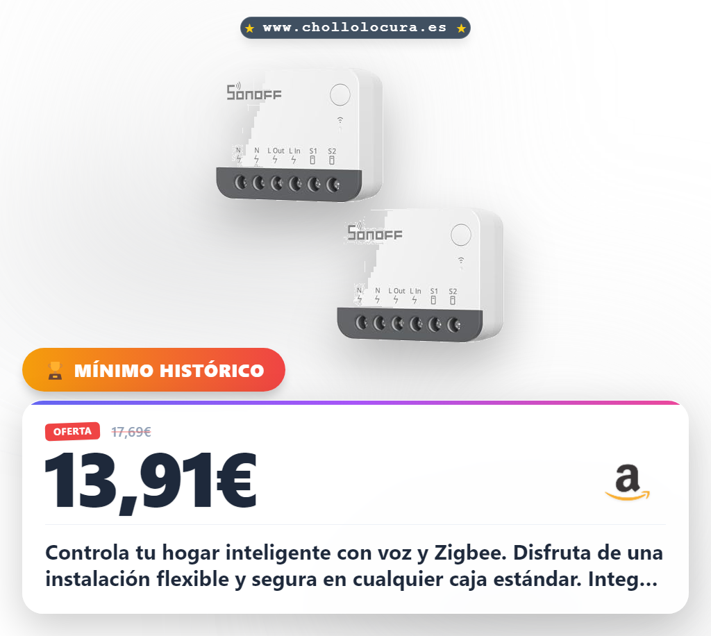 Aprovecha el interruptor inteligente SONOFF Zigbee con control por voz Alexa y Google Home para tu hogar inteligente