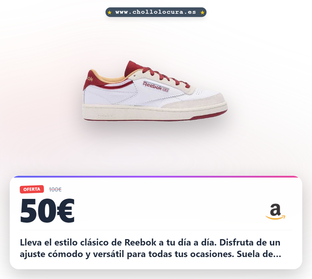 Aprovecha las zapatillas Reebok Club C 85 clásicas para todas tus ocasiones al mejor precio de oferta