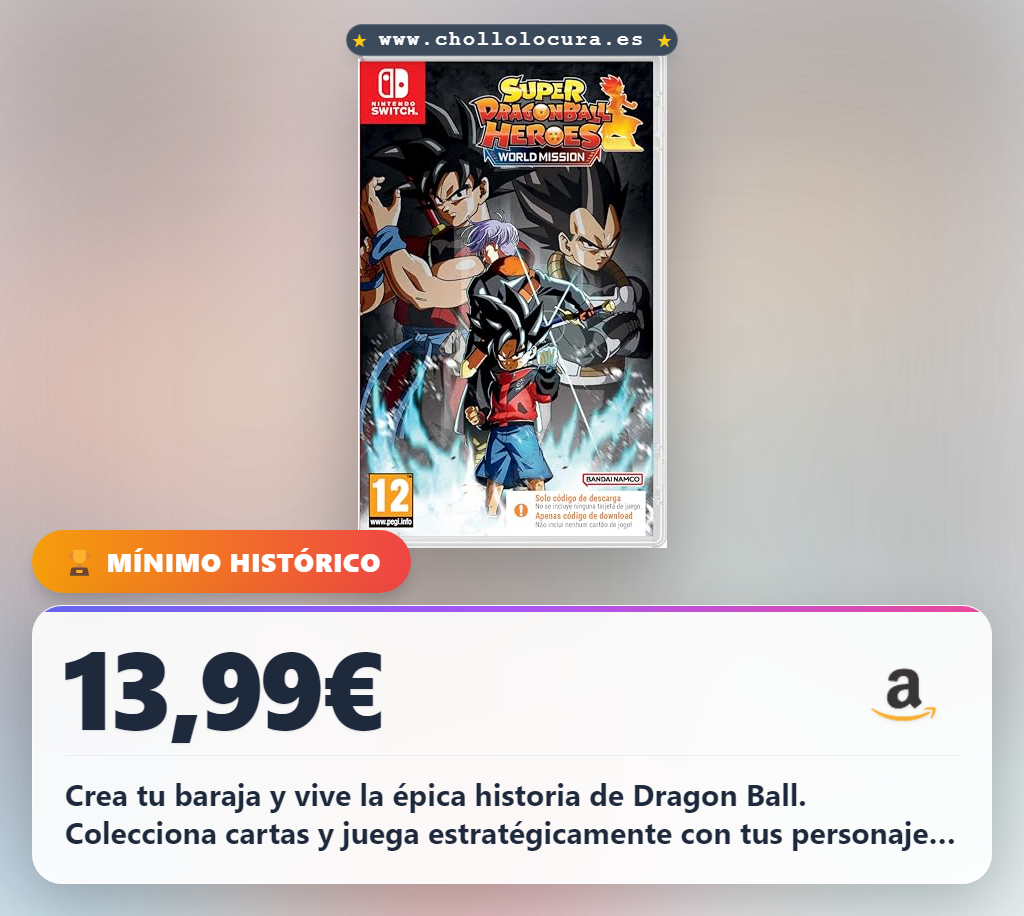 Consigue la baraja Dragon Ball Heroes World Mission Code para Nintendo Switch y vive la épica historia de Dragon Ball