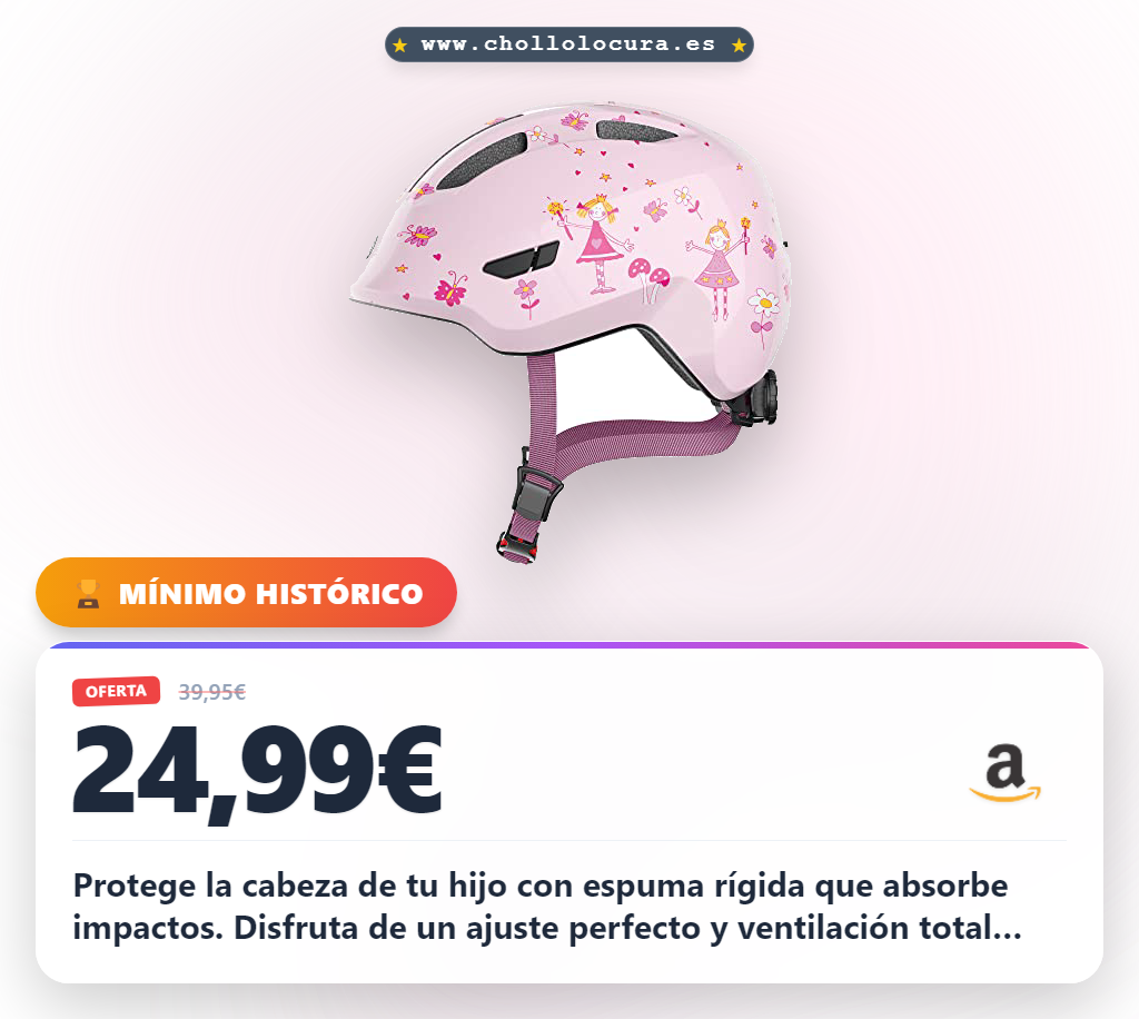 Aprovecha este casco infantil Smiley 3.0 ajustable y seguro para bicicleta en oferta histórica