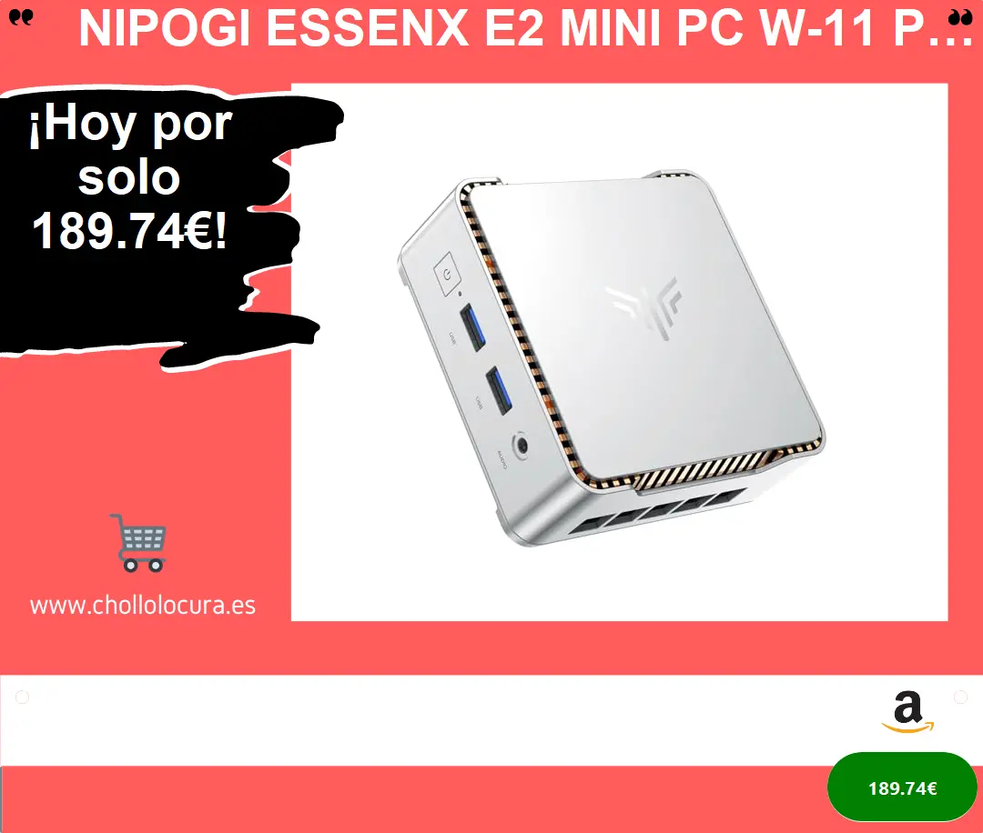 🔥 Mini PC NiPoGi E2 N97: Potencia, 16GB RAM y 4K en el tamaño más compacto