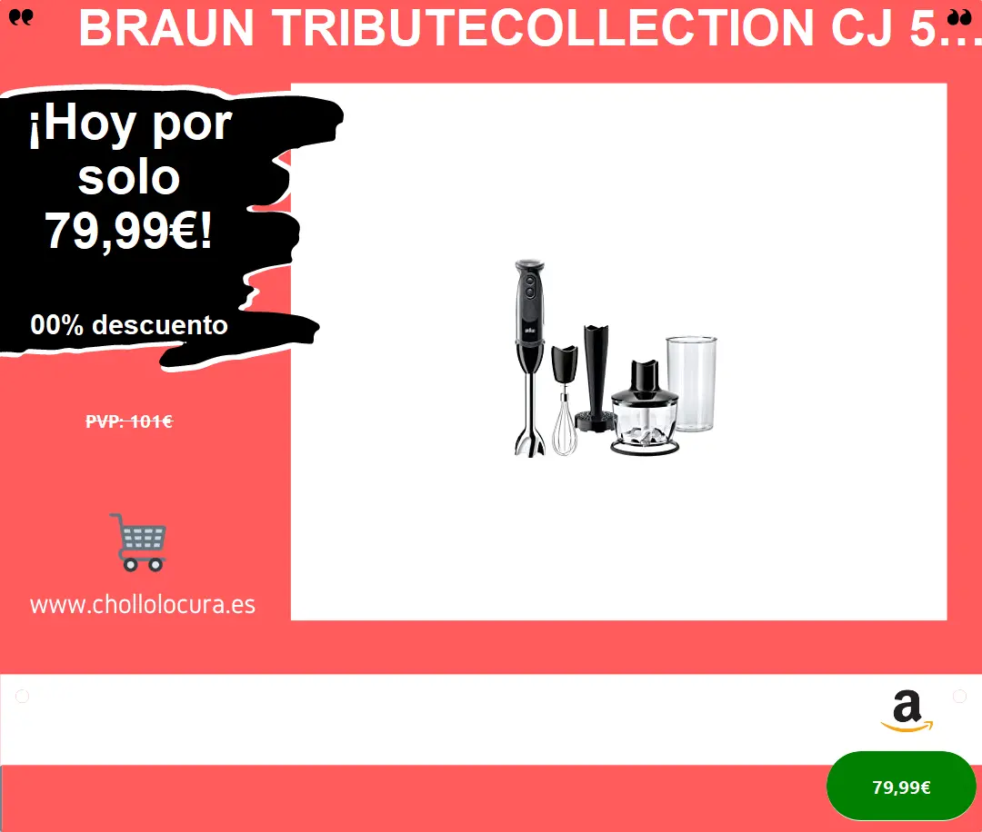 Descubre la Batidora de Mano Braun 1000W: Potencia, 21 Velocidades y Accesorios Premium