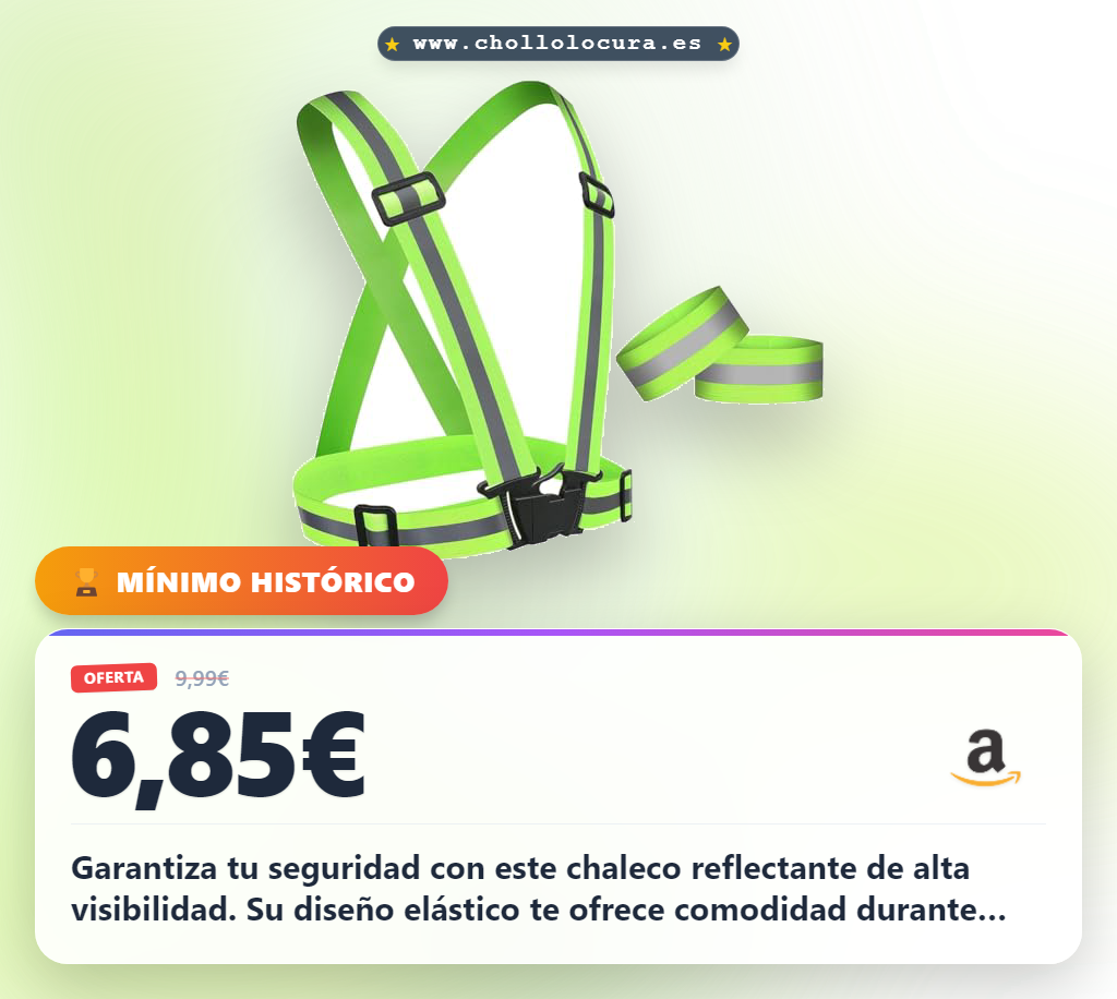 Consigue chaleco reflectante de alta visibilidad ajustable para correr y bicicleta al mejor precio en oferta