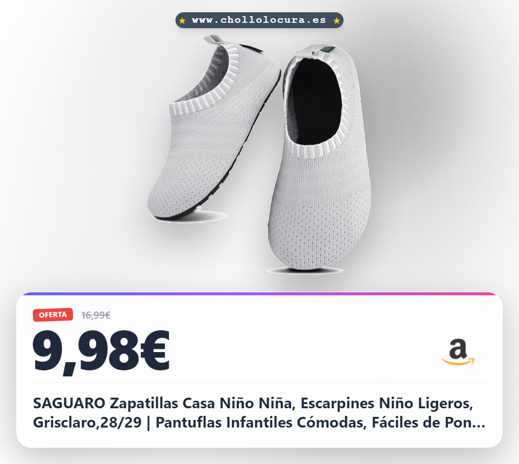 Consigue Zapatillas SAGUARO Niño/Niña Grisclaro 28/29: ligeras, cómodas y flexibles al mejor precio
