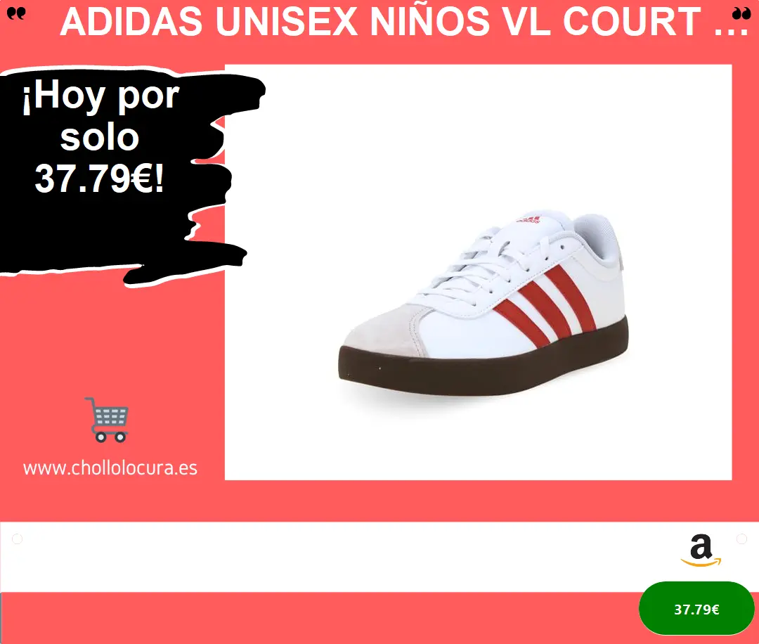 ¡Encuentra el deal del año! Zapatillas Adidas VL Court niños +50% OFF