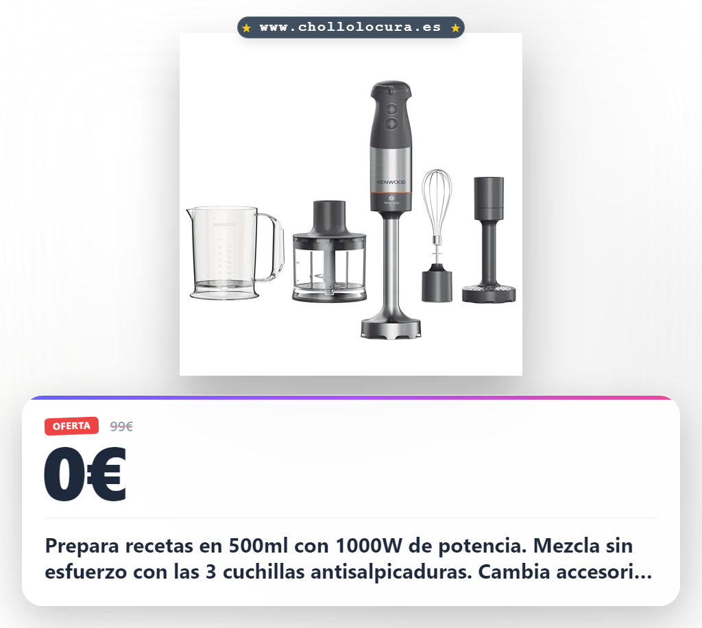 Aprovecha la batidora Triblade XL de 1000W con 3 cuchillas para recetas fáciles y limpias al mejor precio