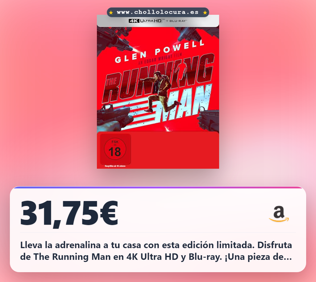 Lleva la adrenalina a tu casa con esta edición limitada. Disfruta de The Running Man en 4K Ultra HD y Blu-ray. ¡Una pieza de colección que no te puedes perder!
