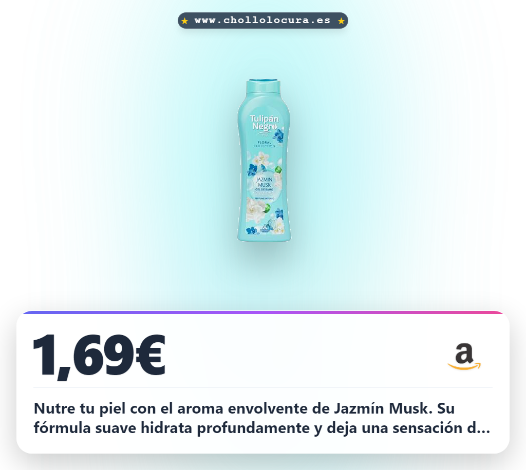 Disfruta el gel de baño Tulipán Negro Jazmín Musk: fórmula nutritiva y vegana para una piel suave y perfumada