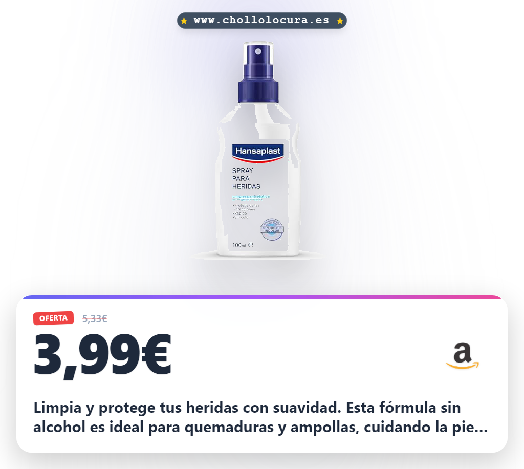 Aprovecha este spray antiséptico para heridas en oferta histórica y sin dolor
