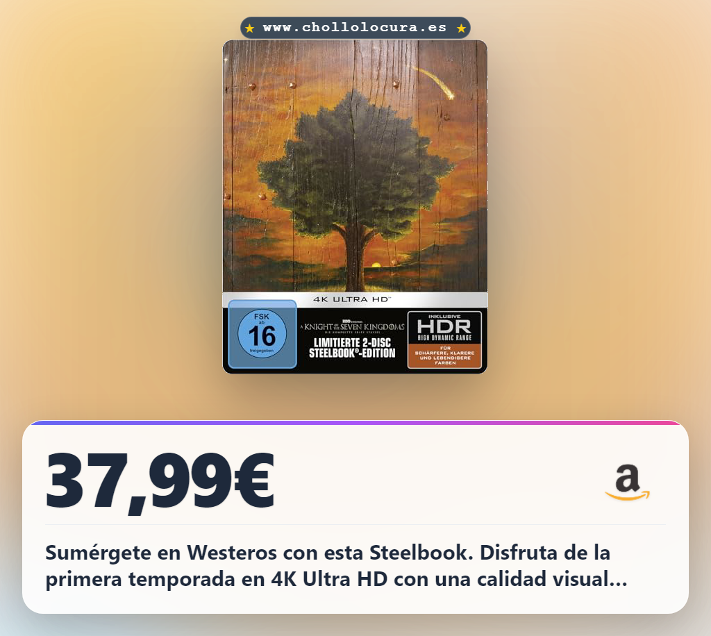 Consigue A Knight of the Seven Kingdoms Staffel 1 en Steelbook 4K Ultra HD en oferta